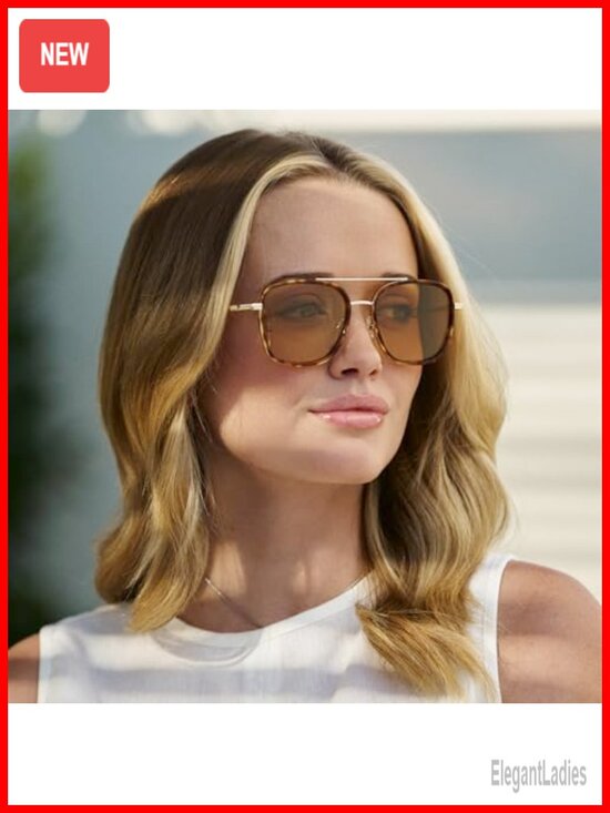 Polarized Square Sunglasses with Double Bridge Vintage Aesthetic main image 6